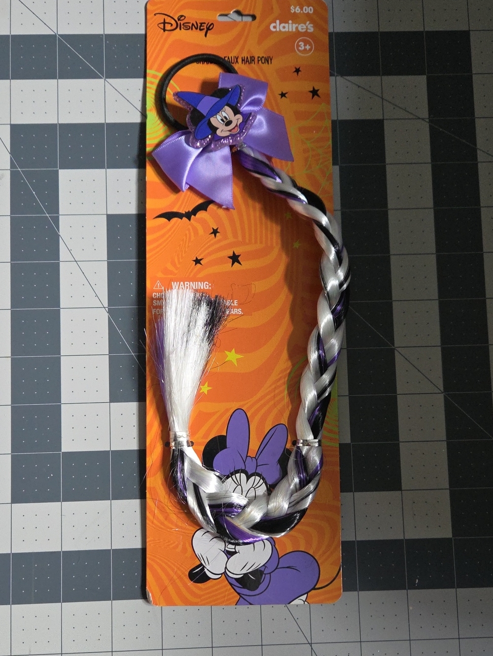 Disney Purple Minnie Mouse Braided Hair Pony with Bow